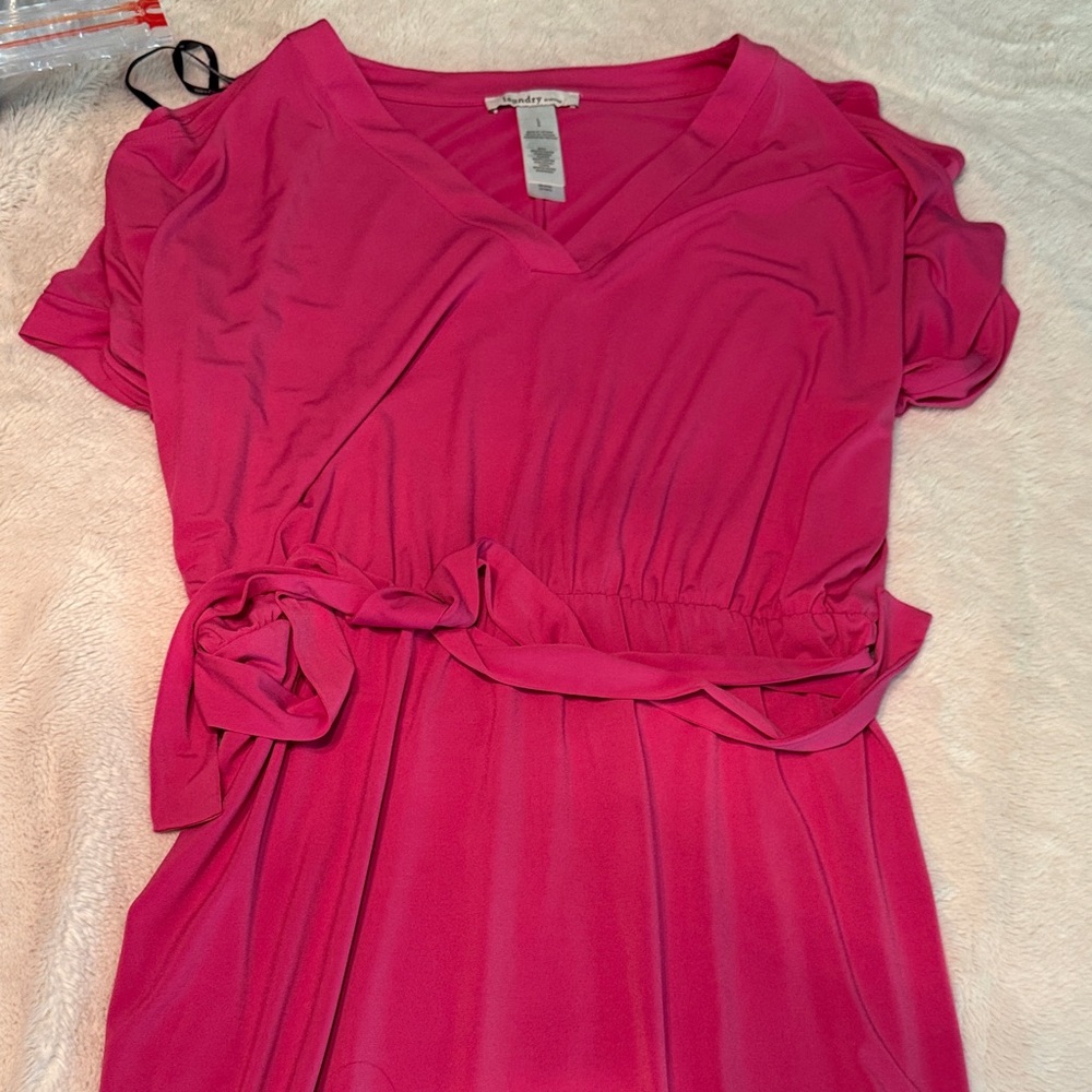 Laundry by Design Fuchsia V-Neck Dress